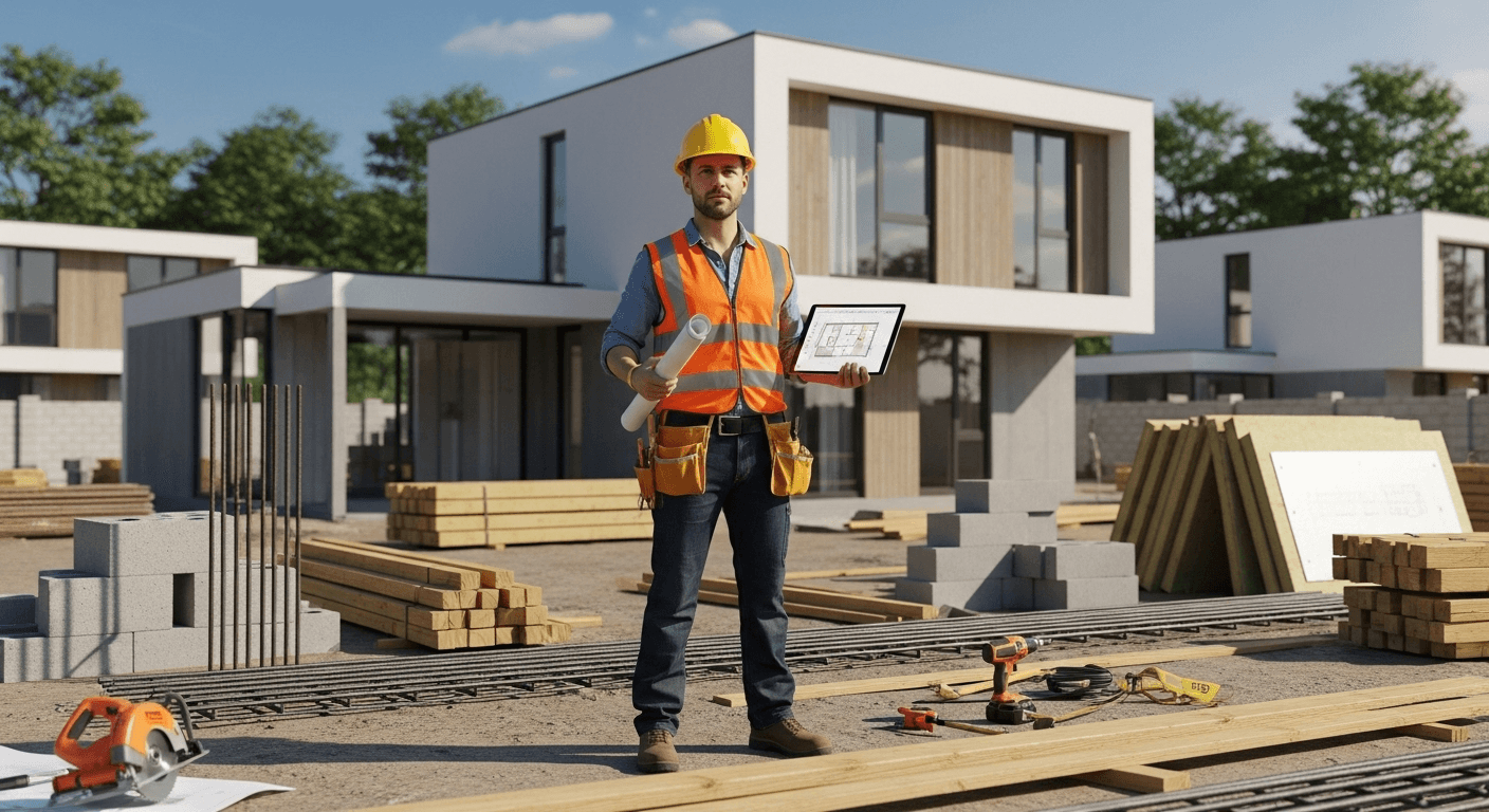 Self-build homeowner managing their own home construction project